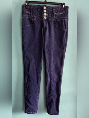 NWOT Lolo High Waisted Dark Wash Four Button/zipper Fly Size 13-14